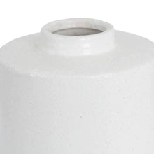 Load image into Gallery viewer, "Willow" White and Grey Detailed Ceramic Vase