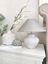 Load image into Gallery viewer, Coco Stone Lamp with Grey Shade