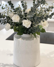 Load image into Gallery viewer, Willow White and Grey Detailed Ceramic Vase