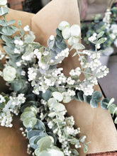 Load image into Gallery viewer, Ivory/Cream Berry Stems and Eucalyptus Bouquet
