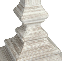 Load image into Gallery viewer, Grace Handcrafted Lime Washed Wooden Table Lamp With Natural Linen Shade