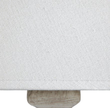 Load image into Gallery viewer, Grace Handcrafted Lime Washed Wooden Table Lamp With Natural Linen Shade