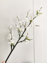 Load image into Gallery viewer, Tall White Artificial Cherry Blossom Stem