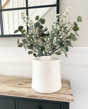 Load image into Gallery viewer, Willow White and Grey Detailed Ceramic Vase