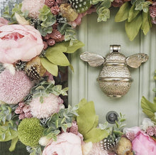 Load image into Gallery viewer, Solid Brass Bumble Bee Door Knocker - Silver - Nickel Finish