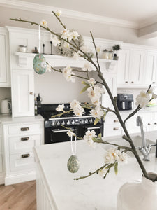 Hanging Ditsy Floral Paper Easter Eggs