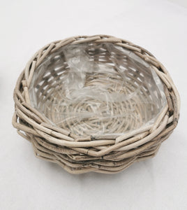 Kubu Basket Planter with Clear Liner