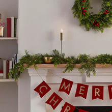 Load image into Gallery viewer, Cedar Pine Garland with Warm White Lights
