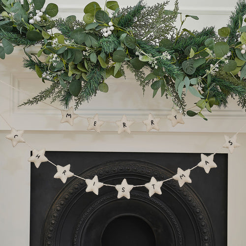 Felt White Star 