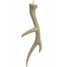 Load image into Gallery viewer, Large Hanging Gold Glitter Antler - 30cm
