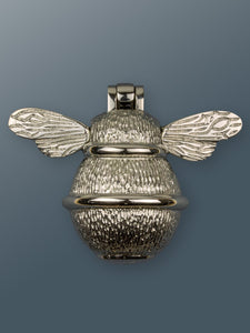 Solid Brass Bumble Bee Door Knocker - Silver - Nickel Finish