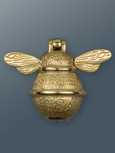 Load image into Gallery viewer, Solid Brass Bumble Bee Door Knocker - Gold - Brass Finish
