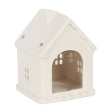 Load image into Gallery viewer, White Gingerbread House Tealight Holder

