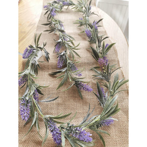 Artifical realistic long lavender garland