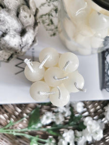 Set of 7 Scandi Ivory Short Dinner Candles