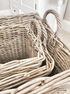 Kubu Chunky Wicker Storage Basket - 3 sizes available - Our Little Nest Interiors
