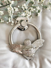 Load image into Gallery viewer, Brass Bumble Bee Ring Door Knocker - Silver - Nickel Finish
