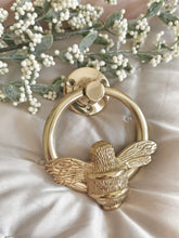 Load image into Gallery viewer, Brass Bumble Bee Ring Door Knocker -Gold Brass Finish
