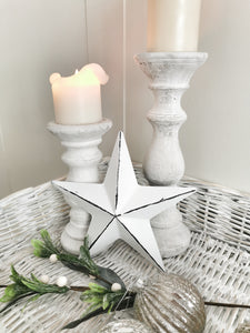White Metal Barn Star - 20cm