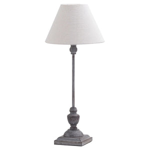 Iris Thin Stem Table Lamp With Natural Linen Shade