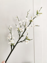 Load image into Gallery viewer, Tall White Artificial Cherry Blossom Stem
