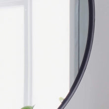 Load image into Gallery viewer, Manhattan Large Round Thin Framed Black Iron Mirror
