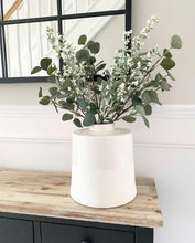 Load image into Gallery viewer, Willow White and Grey Detailed Ceramic Vase
