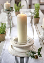 Load image into Gallery viewer, Large Mango Wood Based Hurricane Candle Holder/Lantern
