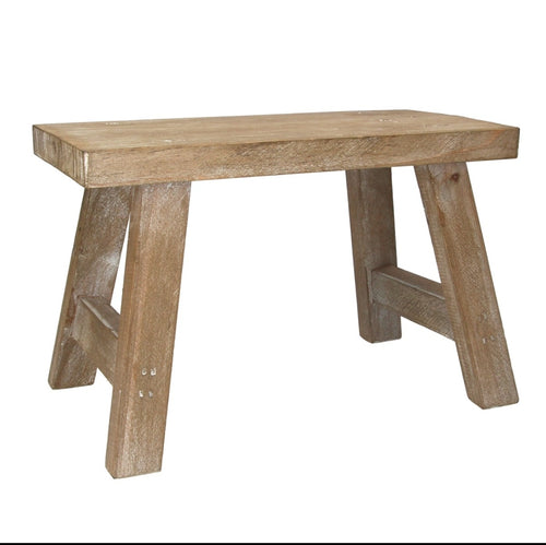 Small Rectangle Natural Wooden Bench/Pedestal