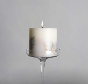 Clear Glass Pillar Candle Holder
