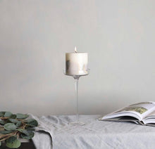 Load image into Gallery viewer, Clear Glass Pillar Candle Holder

