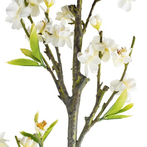 Tall White Artificial Cherry Blossom Stem