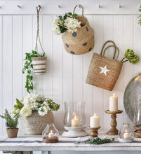 Load image into Gallery viewer, Large Mango Wood Based Hurricane Candle Holder/Lantern
